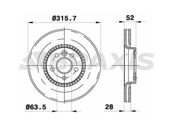 Fren Disk Ayna Ön Sağ ve Sol BRAXIS AD0415  1434815 30769061 31400764