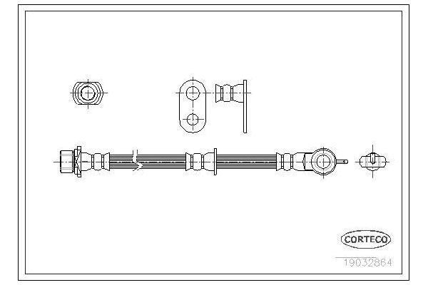 Fren Hortumu Ön Sol Toyota Yaris (NCP1/NLP1/SCP1)(1999->)  OSSCA 00652