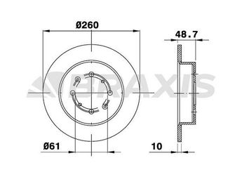 Fren Disk Ayna Arka Sağ ve Sol BRAXIS AE0562  42510S5A000 SDB000290