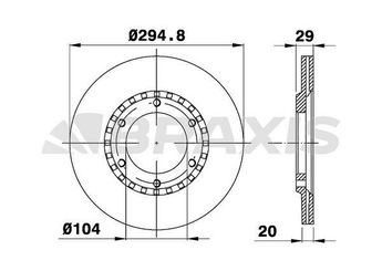 Fren Disk Ayna Ön Sağ ve Sol BRAXIS AE0542  DF1967 40206C7001