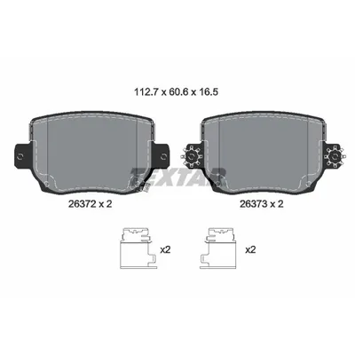 Fren Disk Balata Arka Tesla Model Y (01.2021->)  TEXTAR 2637201