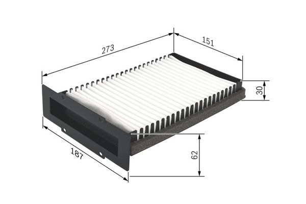 Polen Filtresi  Land Rover Freelander 1 (LN)(01.1998->)  BOSCH 1 987 432 210