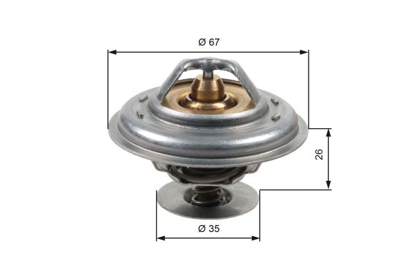 Termostat 87 °C  Volkswagen Typ 2 T3 Transporter P.Van/Minibüs (01.1979->2012)  GATES TH13287G1