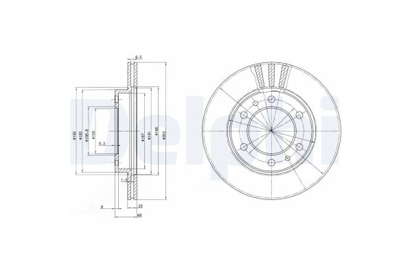 Fren Disk Ayna Ön Sağ ve Sol Toyota Land Cruiser (J7)(1982->)  DELPHI BG2591