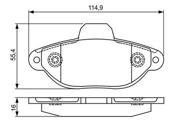 Fren Disk Balata Ön BOSCH 0 986 495 338  77365816 BS512K021A BS512K021BA ME9S5J2K021BB 1731172 1778385
