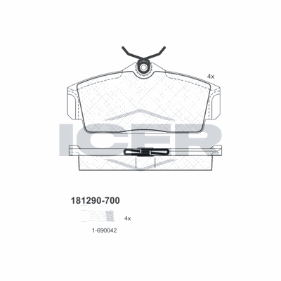 Fren Disk Balata Ön Nissan Primera Traveller [SW] (WP11)(04.1998->)  AYD 60175A