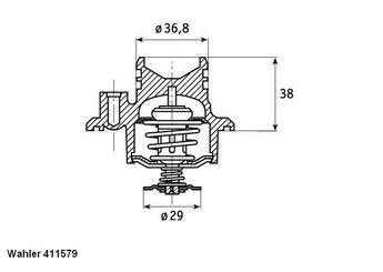 Termostat  WAHLER 411579.92D  9158251 91 58 251 95517652 95 517 652 1338004 1338 004 1338421 1338 421