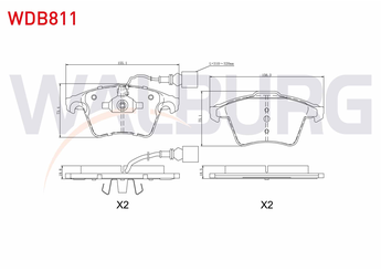 Fren Disk Balata Ön WALBURG WDB811  