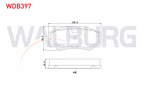Fren Disk Balata Arka Fiat Ducato P.Van 10 (03.1994->)  WALBURG WDB397