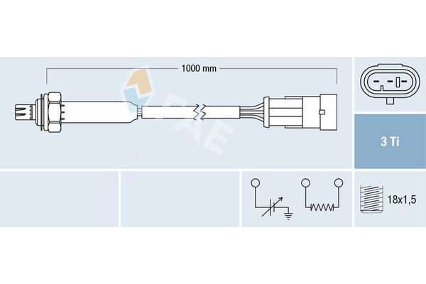 Oksijen (Lambda) Sensörü  Alfa Romeo 145 (1994->)  FAE 77182