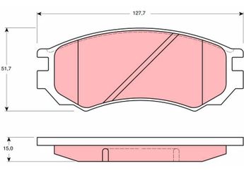 Fren Disk Balata Ön TRW GDB1141  4106054C87 41060-54C87 4106054C86 41060-54C86