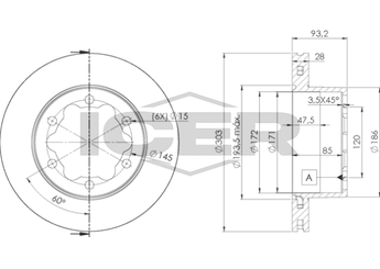 Fren Disk Ayna Arka Sağ ve Sol WALBURG WBD1315  2E0615601 9064230112 9074230100 A9064230112 A9074230100 906 423 01 12 2E0 615 601