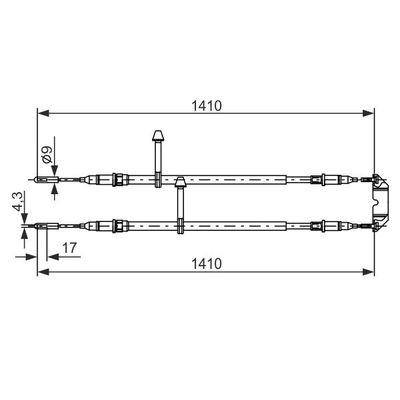 El Fren Teli Arka Sağ veya Sol Saab 9-5 Combi (2001->)  BOSCH 1 987 477 245
