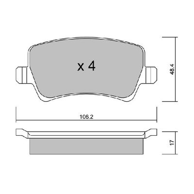 Fren Disk Balata Arka Volvo V60 S.Wagon [Combi] (08.2010->)  AISIN BPFO-2002