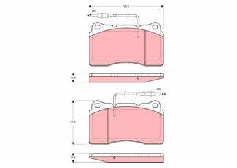 Fren Disk Balata Ön TRW GDB1431  GDB1431 425255 4252 55 425460 4254 60 9404252548 9404254608 425207 4252 07 425254 4252 54