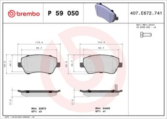 Fren Disk Balata Ön BREMBO P 59 050  5581062J30 93192962 4308239 4701305 4708239 4711040 93196814 95515496 5581062J00 5581062J00000 5581062J00GAL 5581062J00L00 5581062J01 5581062J01000 5581062J20 5581062J20000 5581062J30000 5581062J31 5581062J31000 5581062J50 5581062J50000