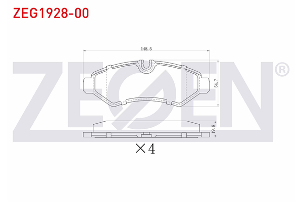 Fren Disk Balata Arka Mercedes eSprinter III P.Van FWD (910)(03.2020->01.2024)  ZEGEN ZEG1928-00