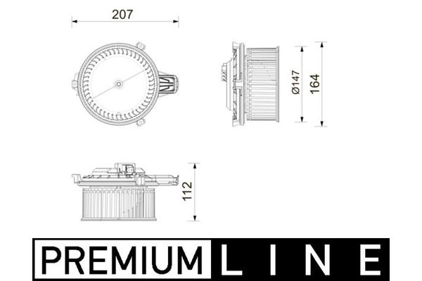 Kalorifer Motoru  MAHLE AB 443 000P