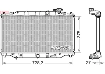 Su Radyatörü  DENSO DRM44044  DRM44044 SH0615200 SH0615200A