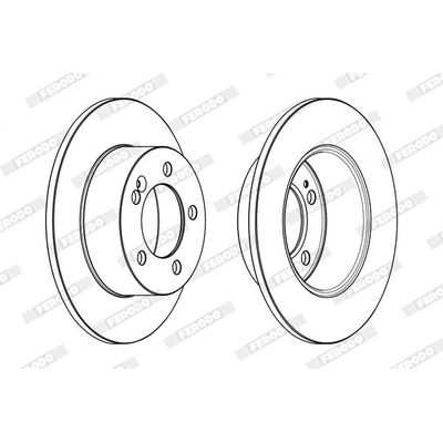 Fren Disk Ayna Arka Sağ ve Sol Renault Master III Kamyonet / Şasi - Çift Kabin (06.2010->)  FERODO DDF1976C