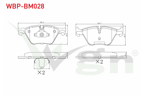 Fren Disk Balata Ön WGN WBP-BM028