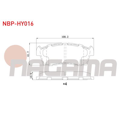 Fren Disk Balata Ön Citroen C-ZERO (08.2010->)  NAGAMA NBP-HY016