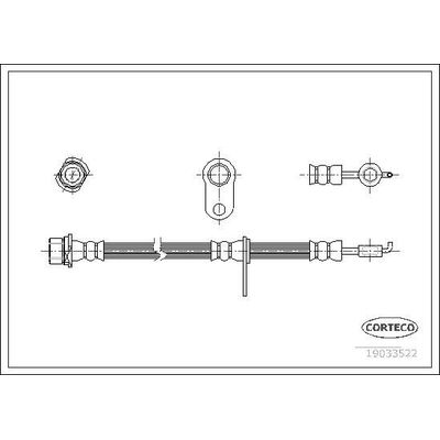Fren Hortumu Ön Sol Toyota Avensis Verso (M20)(2001->)  CAVO C900 545A