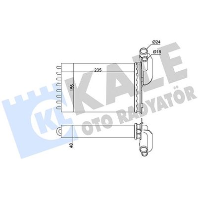 Kalorifer Radyatörü  Renault R 19 5 Kapı (B/C53)(06.1988->)  BEHR AH 99 000S