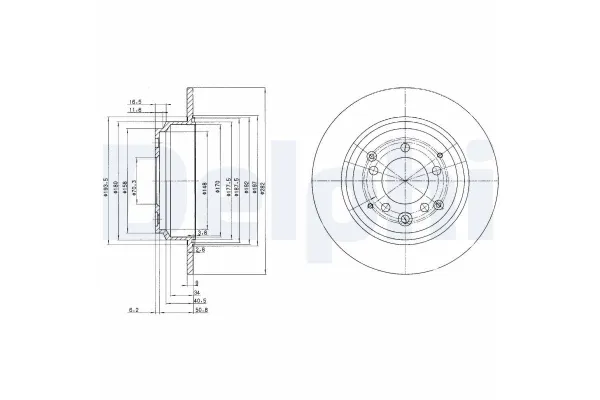 Fren Disk Ayna Arka Sağ ve Sol Honda Legend (KA9)(03.1996->)  DELPHI BG3060