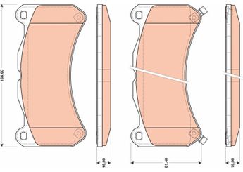 Fren Disk Balata Ön TRW GDB3489  44650W120 044650W120 04465-0W120