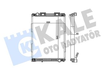 Su Radyatörü  KALE 349455  A1265004103 81061016407 81061016423 81061016438 81061019423 81061019438