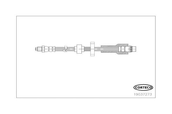 Fren Hortumu Ön Sağ veya Sol Peugeot 208 (01.2012->)  OSSCA 01485
