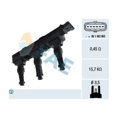 Ateşleme Bobini  Opel Agila (2004->)  PSA ORJINAL 90543059