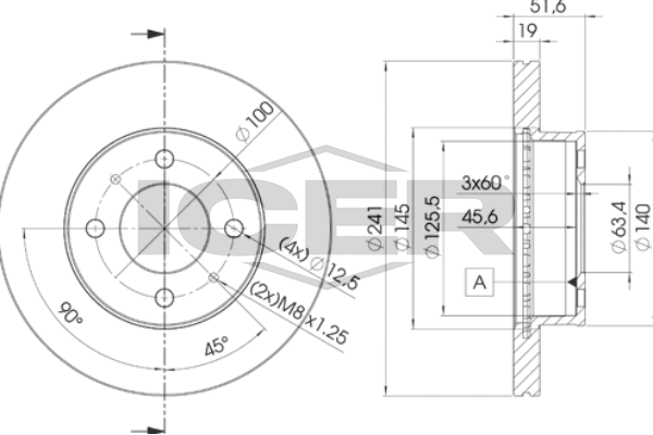 Fren Disk Ayna Ön Sağ ve Sol MGA 50229