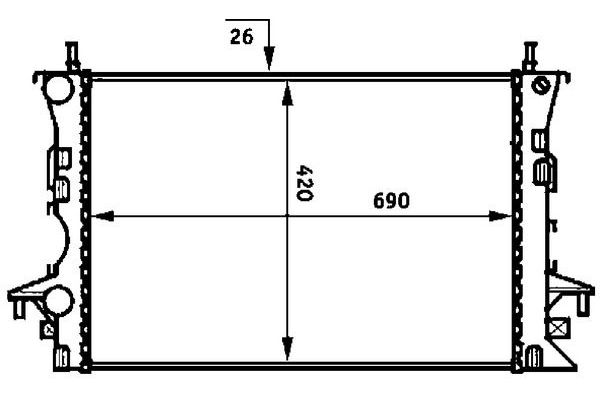 Su Radyatörü  Ford Mondeo 4/5 Kapı (CA2)(2007->)  MAHLE CR 459 000S