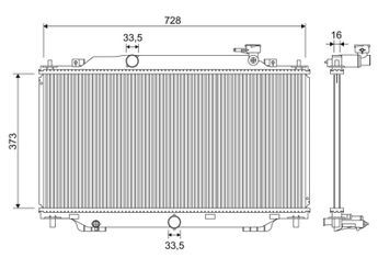 Su Radyatörü  VALEO 701329  PE2015200 PE20-15-200