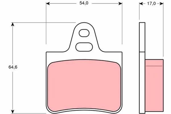 Fren Disk Balata Arka Citroen BX Break (09.1985->08.1988)  TRW GDB263