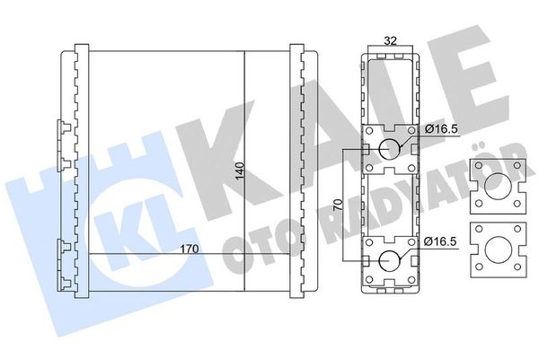 Kalorifer Radyatörü  Mitsubishi Lancer 4 Kapı/ Station W. (CB0A/W)(1992->)  KALE 352065