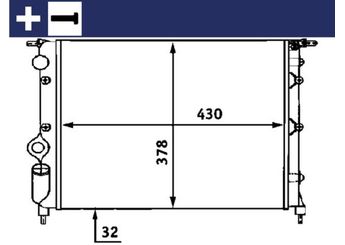 Su Radyatörü  MAHLE CR 476 000S  17107562587 17117562586 17117570096 17117570097 17118615426 7562586 7562587 7570096 7570097 7570099 7700786444 7701047886 7701395092