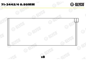 Kol Yatak (0.25)  KOLBENSCHMIDT 87464610  87464620 468155CP025 4-68155 CP 0.25 33105707 033 105 707 68198503 068 198 503