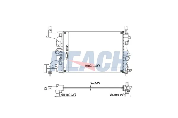 Su Radyatörü  Chevrolet Cruze Hatchback (2011->)  ORİS BBM136032