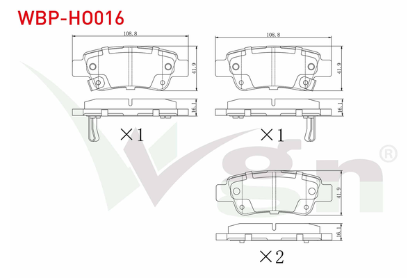Fren Disk Balata Arka WGN WBP-HO016