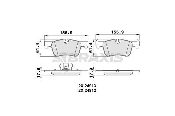 Fren Disk Balata Ön BMW 4 Serisi Gran Coupe (F36)(2014->)  BRAXIS AA0245