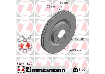 Fren Disk Ayna Ön Sağ ve Sol ZIMMERMANN 380.2118.20  4615A230