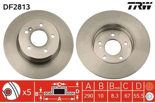 Fren Disk Ayna Arka Sağ ve Sol Mercedes SLK -Serisi Roadster (BM 171)(01.2004->)  WENDERPARTS MA2104230612