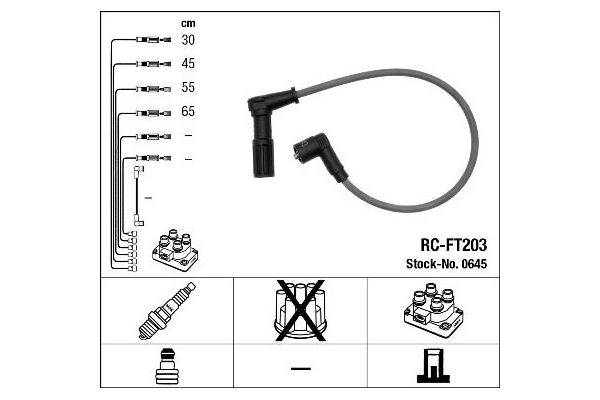 Buji Kablosu  Fiat Fiorino (255)(01.1994->)  NGK 0645