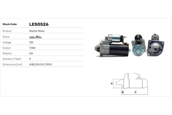 Marş Dinamosu  LUCAS ELEKTRIK LES0526