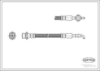 Fren Hortumu Ön Sağ veya Sol CORTECO 19031970  19031970 9094702604