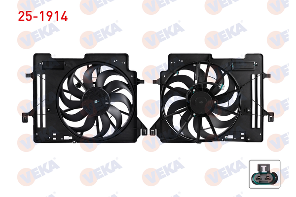 Radyatör Fan ve Motoru  Ford Tourneo Connect (CHC)(2013->)  VEKA 25-1914