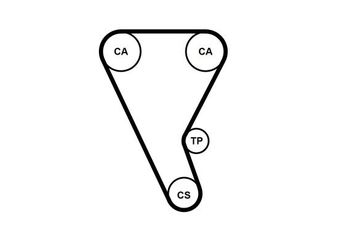 Triger Kayışı  CONTINENTAL CT1240  HG9Q6K288AB HG9Q 6K288 AB 2213376 HG9Q6K288AA